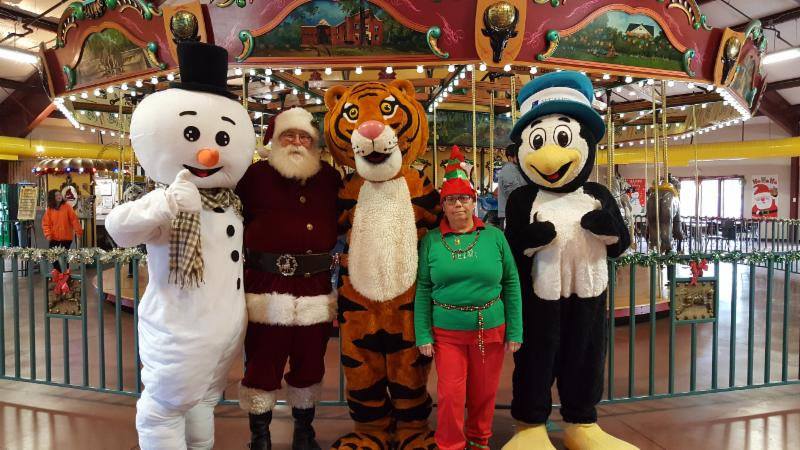 Breakfast with Frosty - Frosty, Santa, Stripes, Elf, and Thirsty the Penguin